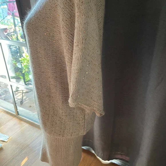 RACHEL Rachel Roy Gold Shrug Sweater with Sheer Knit - Picture 5 of 11